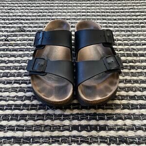 🌿Papillio Birkenstock Womens Black Platform Buckle Sandals 36/5-5.5 Narrow